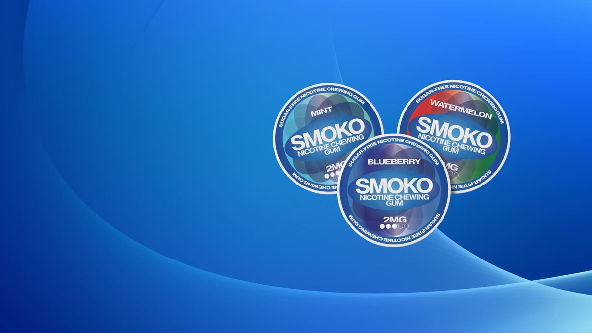 SMOKO Nicotine Gum is 100% Sugar-Free and Plastic-Free - Legal to Use anywhere