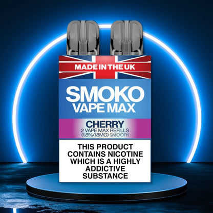 CHERRY FLAVOUR VAPE MAX REFILLS - SMOKO E Cigarettes
