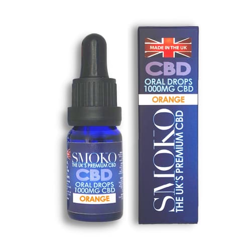 SMOKO's Orange flavour 1000MG CBD Oils are made from the highest quality CBD extract from organically grown cannabis sativa plants