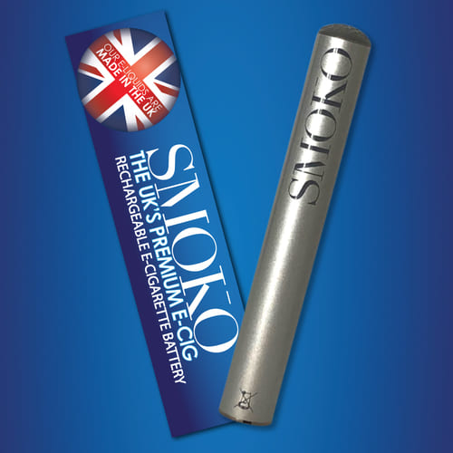 E-Cig Accessory – Battery E-Cig Accessory SMOKO Colour: SILVER E-Cigarette Battery