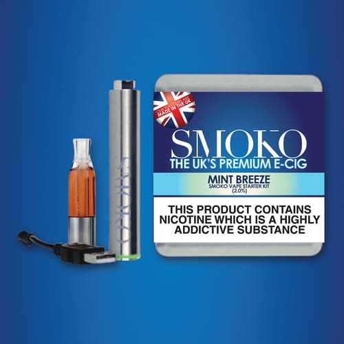 VAPE E-Cigarette Starter Kit VAPE Starter Kit SMOKO Flavour: MINT BREEZE